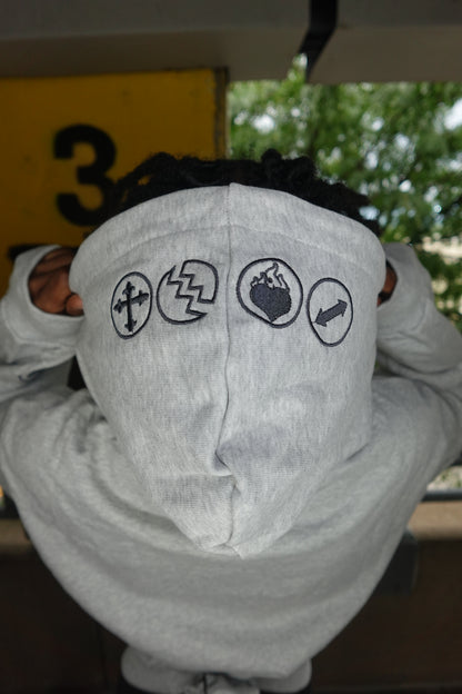 GREY 4LEAF PRINCIPLES HOODIE