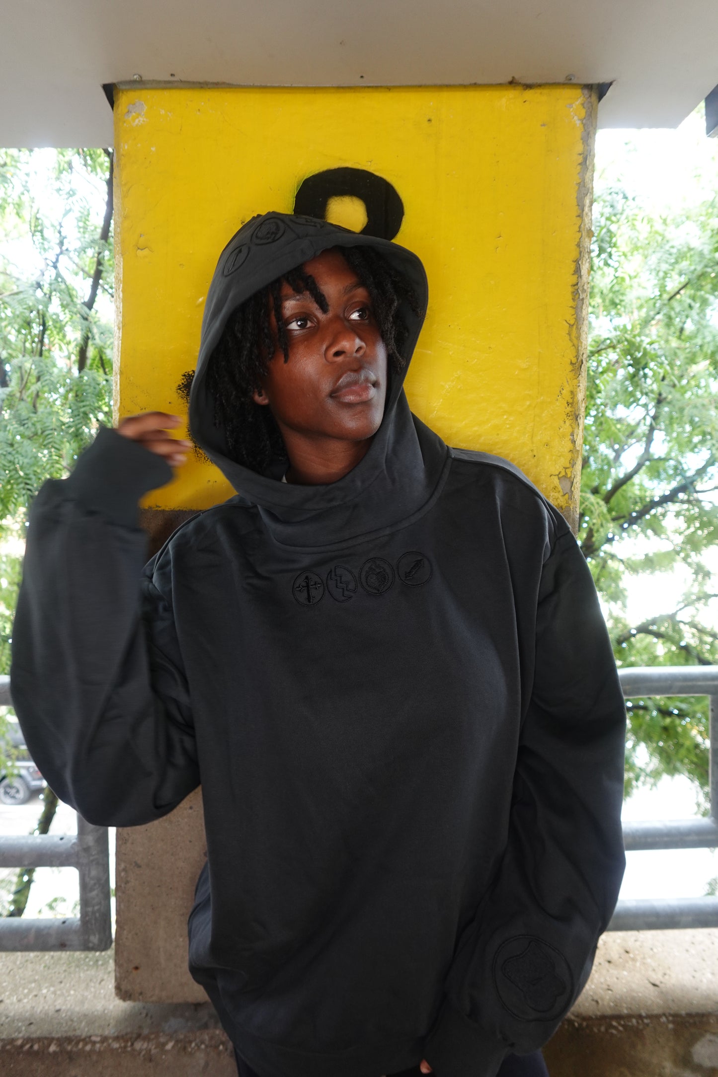 BLACK 4LEAF PRINCIPLES HOODIE